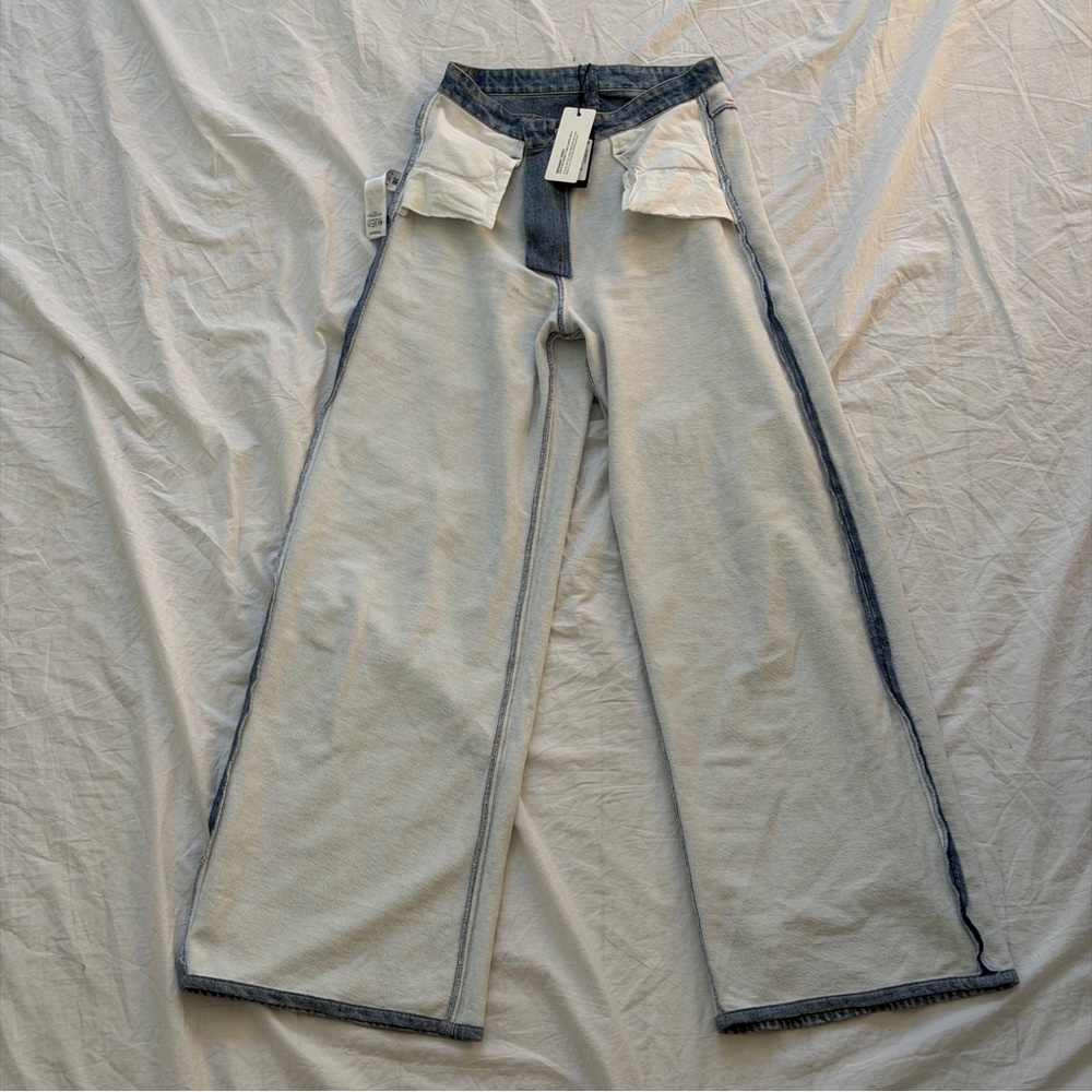 NWT Rag & Bone Miramar Raily High Rise Wide Leg Viral Sweatpant Jean Size 24 - Picture 15 of 16
